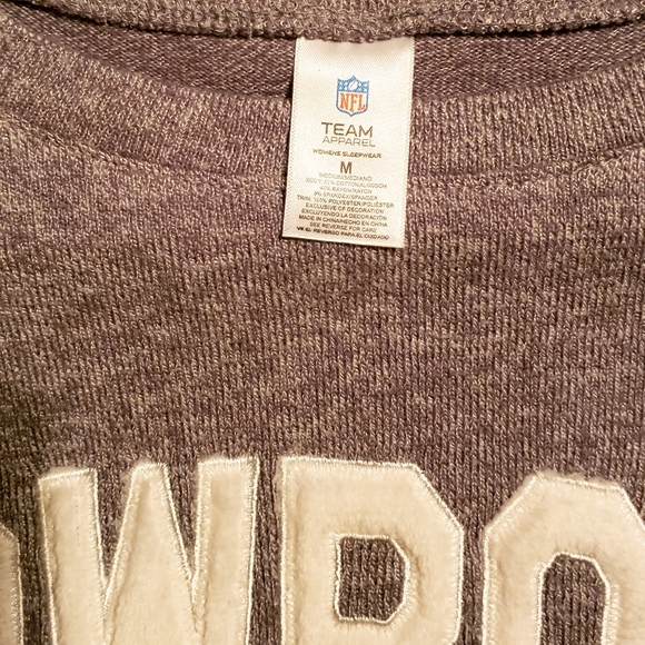 WOMEN'S DALLAS COWBOYS Ravine LS Sleepwear Heathered Gray (XL) - Picture 3 of 5